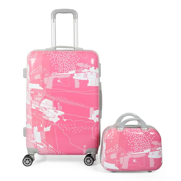 Polo_Class_20_Inch_Luggage_Spinner_Hardsided_Trolley_Bag_With_1Pc_Vanity_Bag_-_Pink,H-50Cm