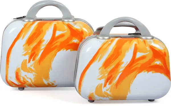 Polo_Class_2Pc_Set_Travel_Luggage_Vanity_Bag_-_Orange
