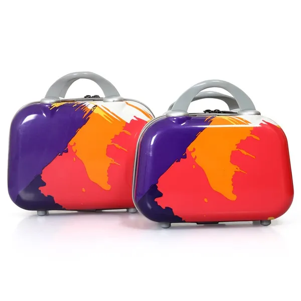 Multicolor_2Pc_Set_Trolley_Bag_(20/24_Inch)_With_2_Pc_Vanity