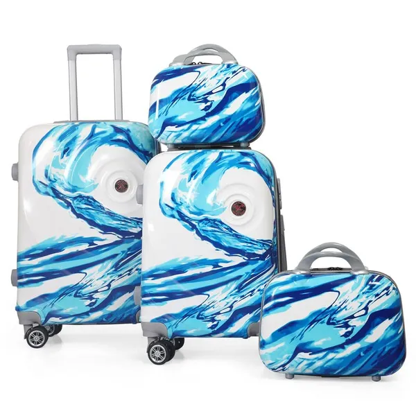 Navy_Blue_2Pc_Set_Trolley_(20/28_Inch)_With_2Pc_Vanity
