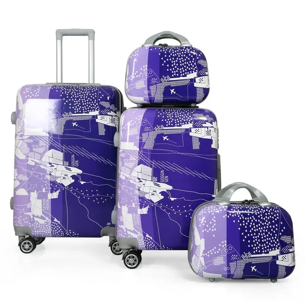 Purple_2Pc_Set_Trolley_Bag_(24/28_Inch)_With_2_Pc_Vanity