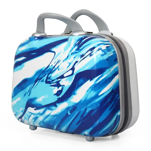 Blue_Dark_2Pc_Set_Trolley_Bag_(24/28_Inch)_With_2_Pc_Vanity
