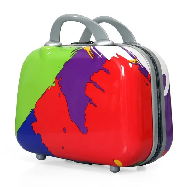 Multicolor_2Pc_Set_Trolley_Bag_(24/28_inch)_with_2_pc_Vanity