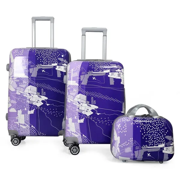 Light_Purple_2Pc_Set_Trolley_Bag(20/24_Inch)_With_1Pc_Vanity