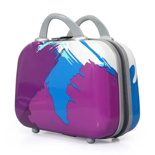 Multicolor_2Pc_Set_Trolley_Bag(20/28_inch)_with_1Pc_Vanity