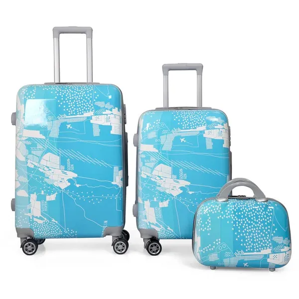 Royal_Blue_2Pc_Set_Trolley_Bag(24/28_Inch)_With_1Pc_Vanity