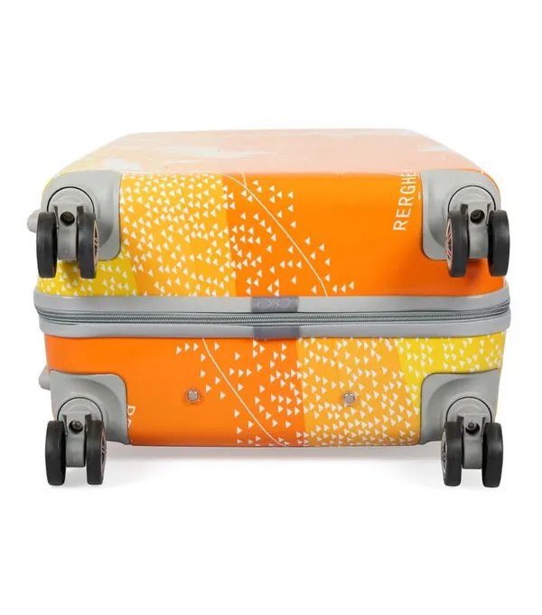 Polo_Class_2Pc_Set_Trolley_Bag(20/24_inch)-Purple_&_Orange