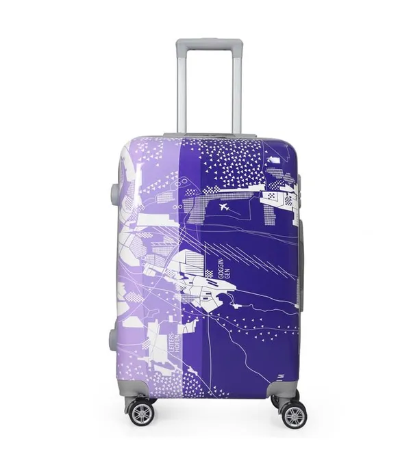 Polo_Class_2Pc_Set_Trolley_Bag(20/24_inch)-Purple_&_Orange