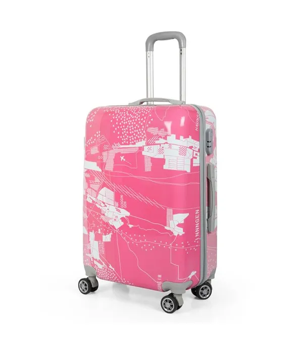 Polo_Class_2Pc_Set_Trolley_Bag(20/24_inch)-Pink_&_Purple