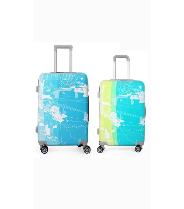 Polo_Class_2Pc_Set_Trolley_Bag(20/24_inch)-Blue_&_Green