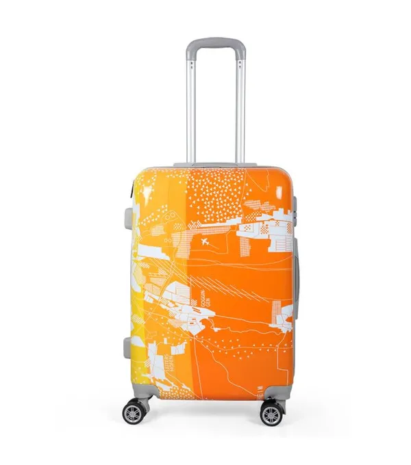 Polo_Class_2Pc_Set_Trolley_Bag(20/28_inch)-Blue_&_Orange