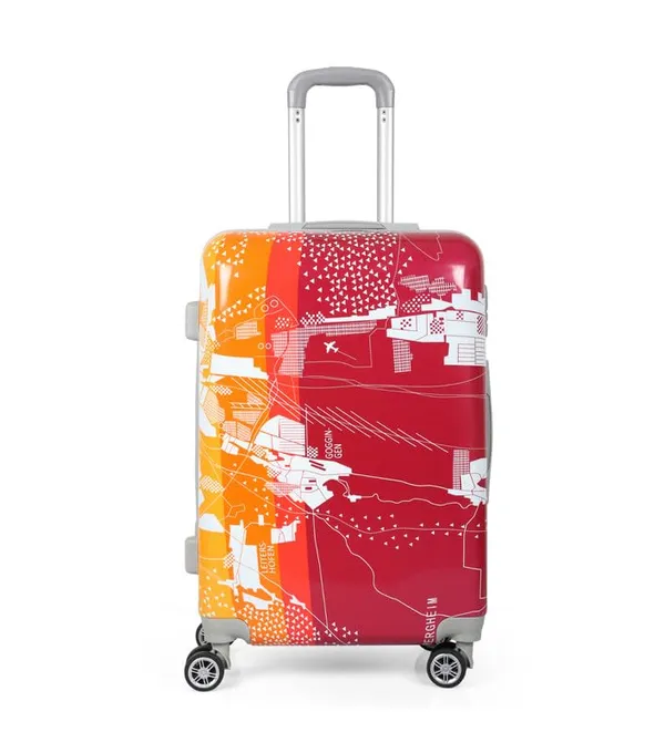 Polo_Class_2Pc_Set_Trolley_Bag_(24/28_inch)-Red_&_Orange