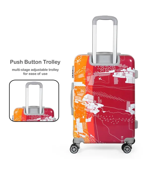 Polo_Class_2Pc_Set_Trolley_Bag_(24/28_inch)-Red_&_Purple