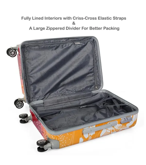 Polo_Class_2Pc_Set_Trolley_Bag_(24/28_inch)-Red_&_Purple