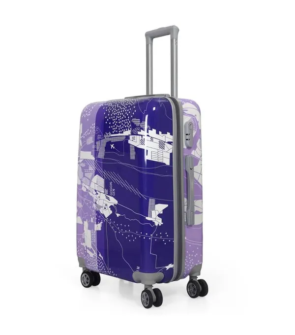Polo_Class_2Pc_Set_Trolley_Bag_(24/28_inch)-Red_&_Purple