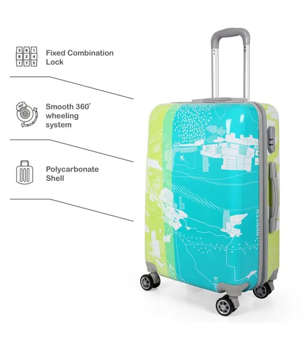 Polo_Class_2Pc_Set_Trolley_Bag_(24/28_inch)-Green_&_Purple