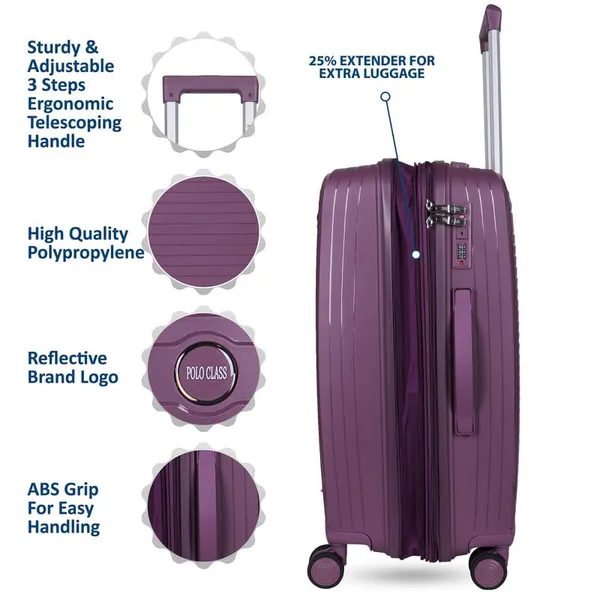 Polo_Class_20-Inch_Trolley_Bag_|_Expandable_Hardshell_Luggage_|_Made_from_Premium_Polypropylene_with_360-Degree_Rotating_Wheels,_Number_Lock_&_Securitec_Zipper_-_Purple