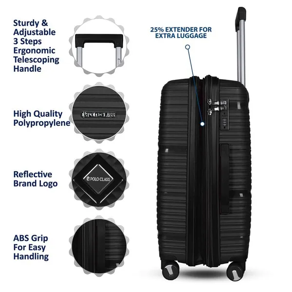 Polo_Class_2Pc_Set_Trolley_Bags_(24/28_inch)_-_Black
