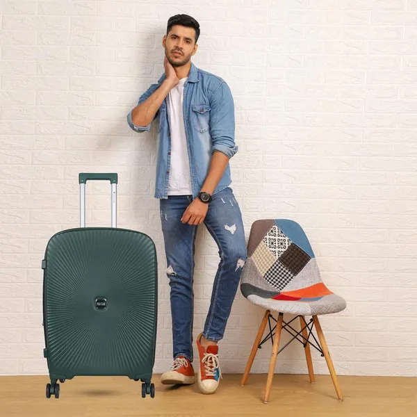 Polo_Class_2Pc_Set_Trolley_Bags_(24/28_inch)_-_Dark_Green
