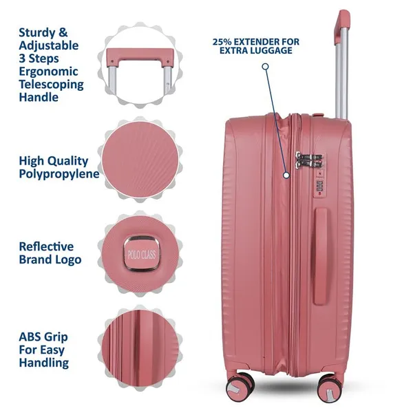 Polo_Class_28-Inch_Trolley_Bag_|_Expandable_Hardshell_Luggage_|_Crafted_from_Premium_Polypropylene_with_360-Degree_Rotating_Wheels,_Number_Lock_&_Securitec_Zipper_-_Pink