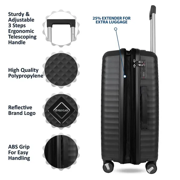 Polo_Class_20-Inch_Trolley_Bag_|_Expandable_Hardshell_Luggage_|_Crafted_from_Premium_Polypropylene_with_360-Degree_Rotating_Wheels,_Number_Lock_&_Securitec_Zipper_-_Black