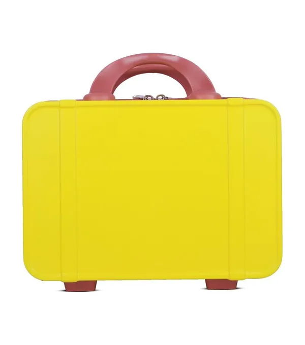 Yellow_Large_Capacity_Vanity_Bag_|_Waterproof_Vanity_Case_|_Polycarbonate_Cosmetic_Organizer_With_Inner_Pockets_&_Durable_Zipper_For_Travel-Yellow