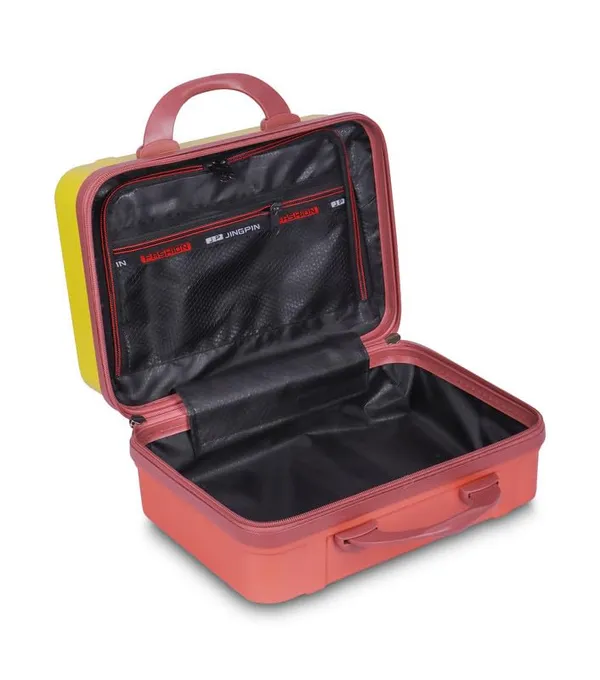Yellow_Large_Capacity_Vanity_Bag_|_Waterproof_Vanity_Case_|_Polycarbonate_Cosmetic_Organizer_With_Inner_Pockets_&_Durable_Zipper_For_Travel-Yellow