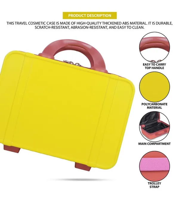 Yellow_Large_Capacity_Vanity_Bag_|_Waterproof_Vanity_Case_|_Polycarbonate_Cosmetic_Organizer_With_Inner_Pockets_&_Durable_Zipper_For_Travel-Yellow