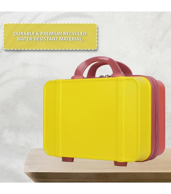 Yellow_Large_Capacity_Vanity_Bag_|_Waterproof_Vanity_Case_|_Polycarbonate_Cosmetic_Organizer_With_Inner_Pockets_&_Durable_Zipper_For_Travel-Yellow