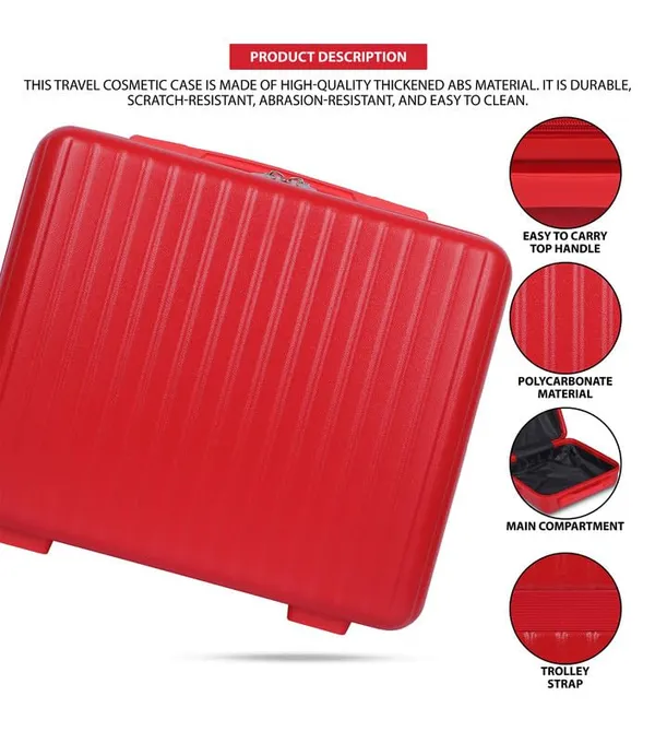 Red_Large_Capacity_Vanity_Bag_|_Waterproof_Vanity_Case_|_Polycarbonate_Cosmetic_Organizer_With_Inner_Pockets_&_Durable_Zipper_For_Travel-Red