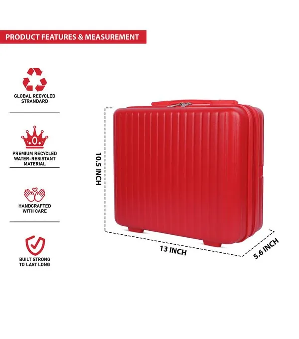 Red_Large_Capacity_Vanity_Bag_|_Waterproof_Vanity_Case_|_Polycarbonate_Cosmetic_Organizer_With_Inner_Pockets_&_Durable_Zipper_For_Travel-Red