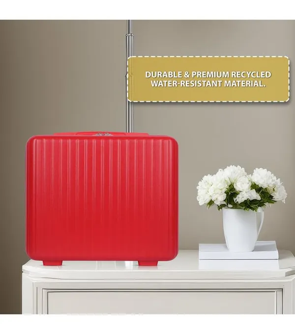 Red_Large_Capacity_Vanity_Bag_|_Waterproof_Vanity_Case_|_Polycarbonate_Cosmetic_Organizer_With_Inner_Pockets_&_Durable_Zipper_For_Travel-Red