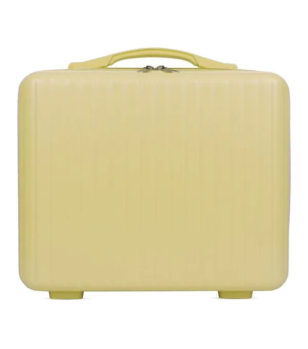 Yellow_Large_Capacity_Vanity_Bag_|_Waterproof_Vanity_Case_|_Polycarbonate_Cosmetic_Organizer_With_Inner_Pockets_&_Durable_Zipper_For_Travel-Yellow