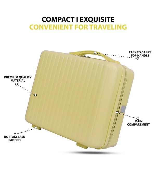 Yellow_Large_Capacity_Vanity_Bag_|_Waterproof_Vanity_Case_|_Polycarbonate_Cosmetic_Organizer_With_Inner_Pockets_&_Durable_Zipper_For_Travel-Yellow