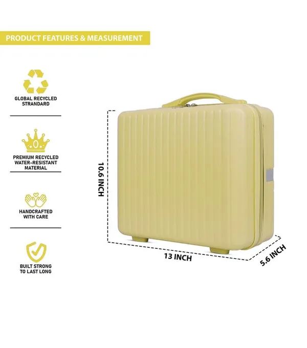 Yellow_Large_Capacity_Vanity_Bag_|_Waterproof_Vanity_Case_|_Polycarbonate_Cosmetic_Organizer_With_Inner_Pockets_&_Durable_Zipper_For_Travel-Yellow