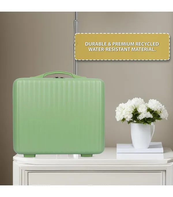 Green_Large_Capacity_Vanity_Bag_|_Waterproof_Vanity_Case_|_Polycarbonate_Cosmetic_Organizer_With_Inner_Pockets_&_Durable_Zipper_For_Travel-Green