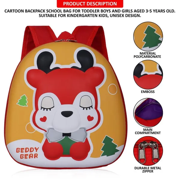 Bear_Light_Orange_Fancy_Kids_backpack