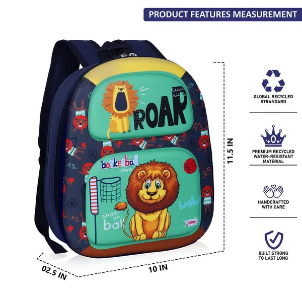 Lion_Dark_Blue_Fancy_Kids_backpack_Lion_Dark_Blue