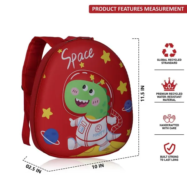 Space_Dinosaur_Dark_Red_Fancy_Kids_backpack