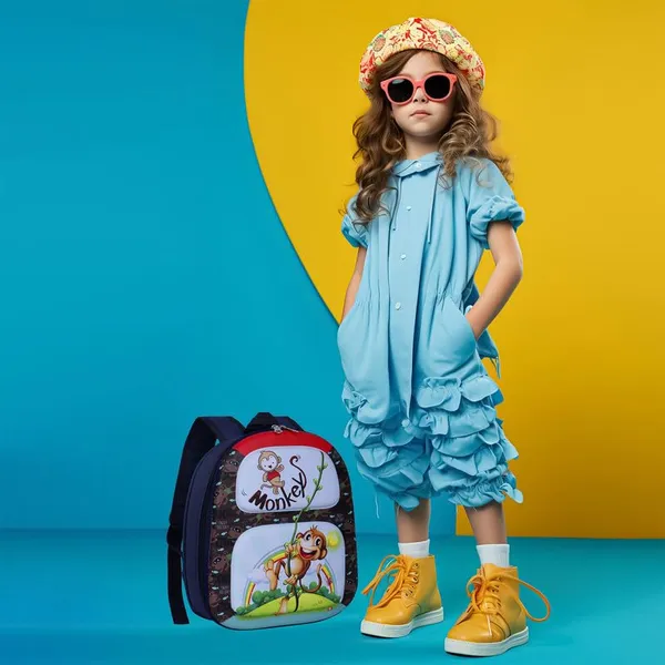 Monkey_Grey_Fancy_Kids_backpack
