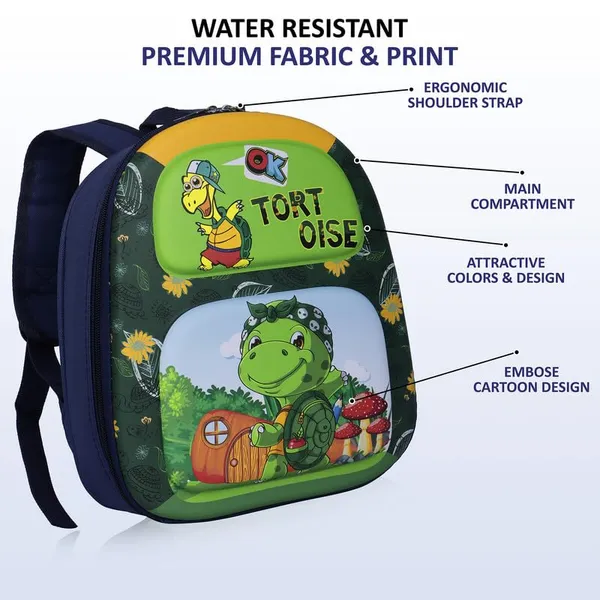 Tortoise_Dark_Geen_Fancy_Kids_backpack