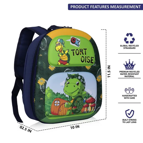Tortoise_Dark_Geen_Fancy_Kids_backpack