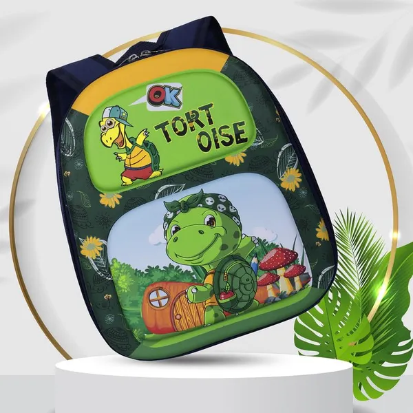 Tortoise_Dark_Geen_Fancy_Kids_backpack