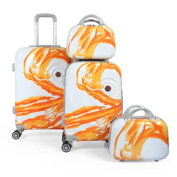 Orange_2Pc_Set_Trolley_Bag_With_2Pc_Vanity