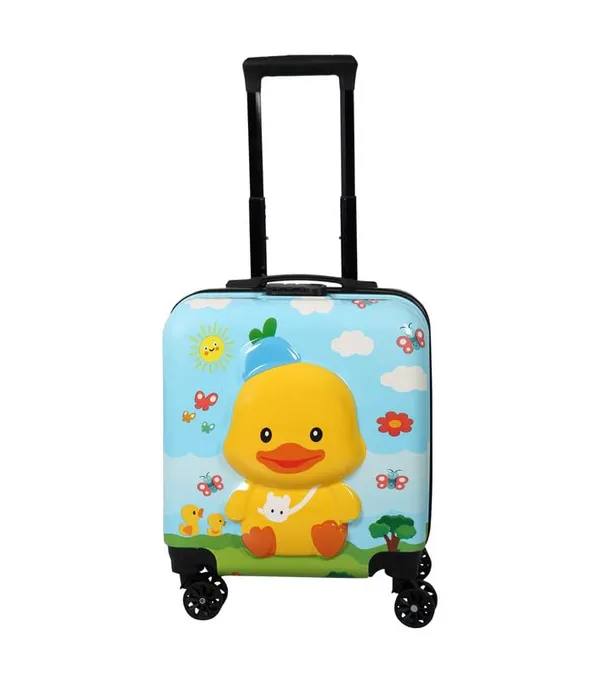 Light_Blue_&_Yellow_Duck_Hard-Sided_Polycarbonate_Kids_Trolley_Bag_-18_Inches