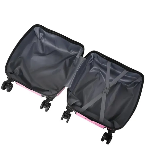 Pink_Cute_Pig_Hard-Sided_Polycarbonate_Kids_Trolley_Bag_-18_Inches