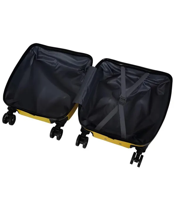 Yellow_Cute_Pig_Hard-Sided_Polycarbonate_Kids_Trolley_Bag_-18_Inches
