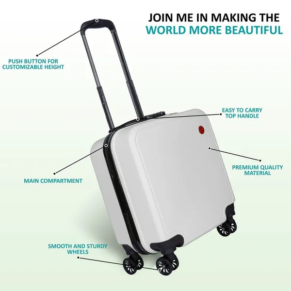 White_Kids_Trolley_Bag_18_inch_Kids_Luggage_Bag