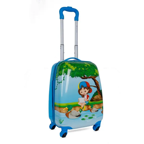 Light_Blue_Grey_Kids_Trolley_Bag_18_Inch_Kids_Luggage_Bag