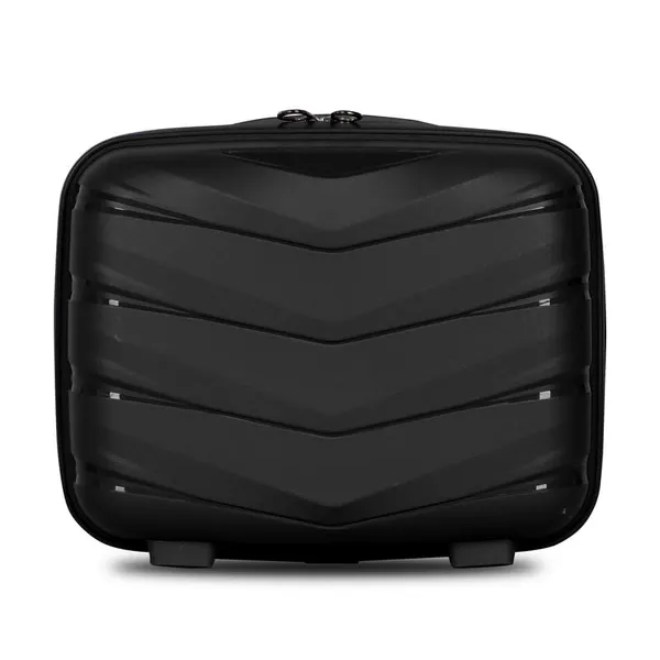 Polo_Class_3Pc_Set_Trolley_(20/24/28_inch)_with_Vanity_|_Polypropylene_Material_|_360-Degree_Rotating_Wheels_Black